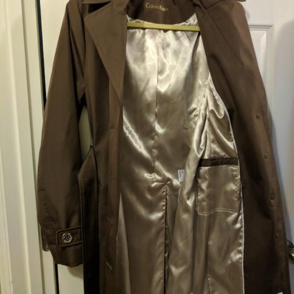 Calvin Klein Belted Water Resistant Trench Coat - Picture 7 of 8